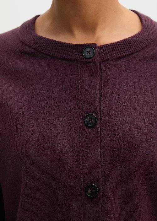 Relaxed Cardigan — Fresh Aubergine