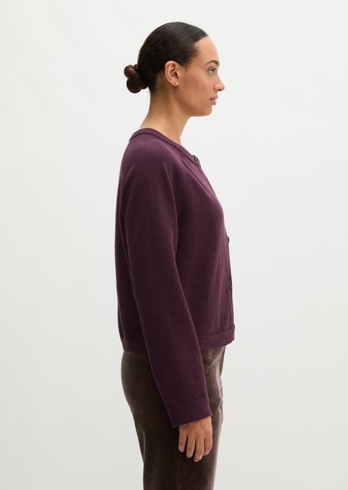 Relaxed Cardigan — Fresh Aubergine