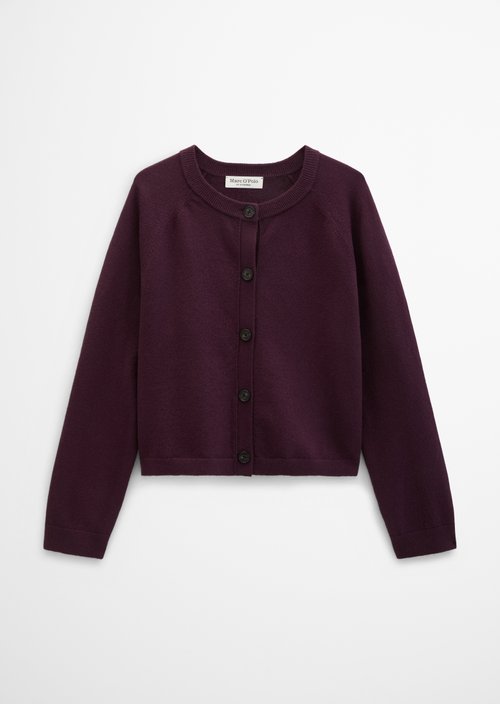 Relaxed Cardigan — Fresh Aubergine