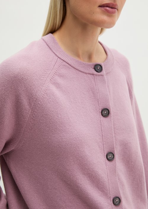 Relaxed Cardigan — Gentle Mauve