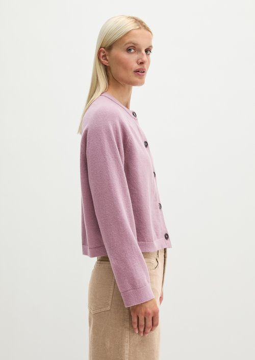 Relaxed Cardigan — Gentle Mauve