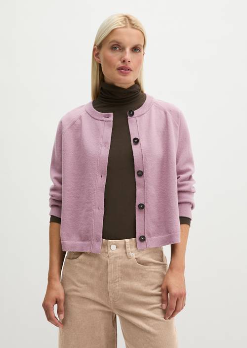 Cardigan ample Gentle Mauve en vue de face