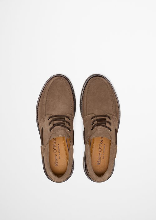 Armin Boat Shoe — Dark Taupe