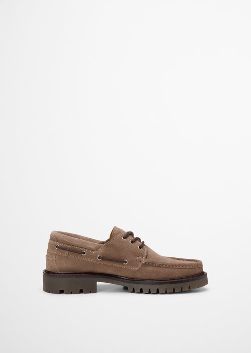 Armin Boat Shoe — Dark Taupe