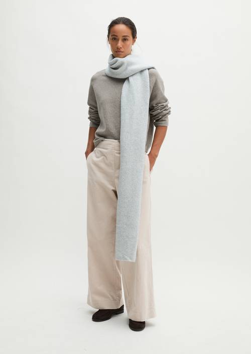 Pull ample Stone Taupe Melange en vue de face