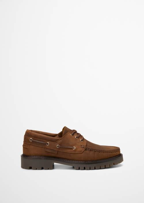 Chaussures de bateau, modèle Armin Dark Brown vue extérieure de la chaussure droite