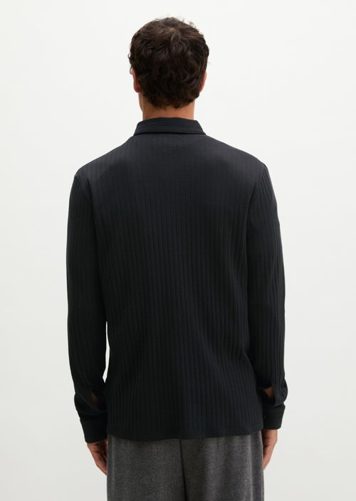 Regular-Fit Jersey Shirt — Black