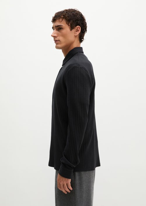 Regular-Fit Jersey Shirt — Black