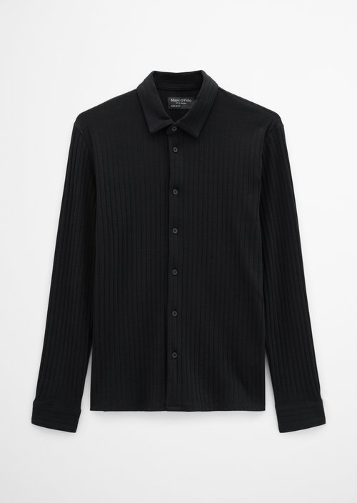 Regular-Fit Jersey Shirt — Black