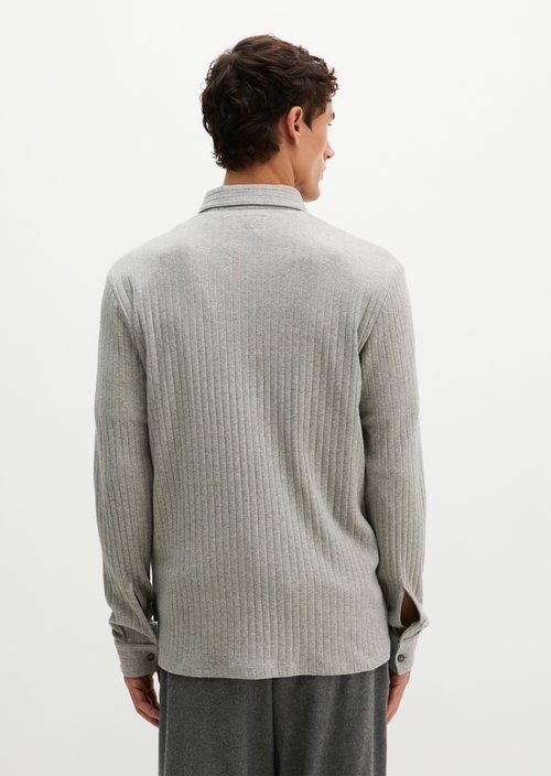 Regular-Fit Jersey Shirt — Medium Brown Melange