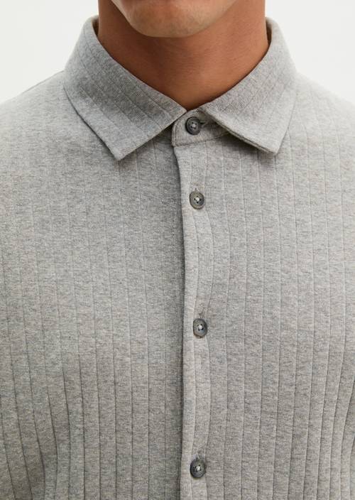 Jersey-shirt, regular fit Medium Brown Melange in detailaanzicht