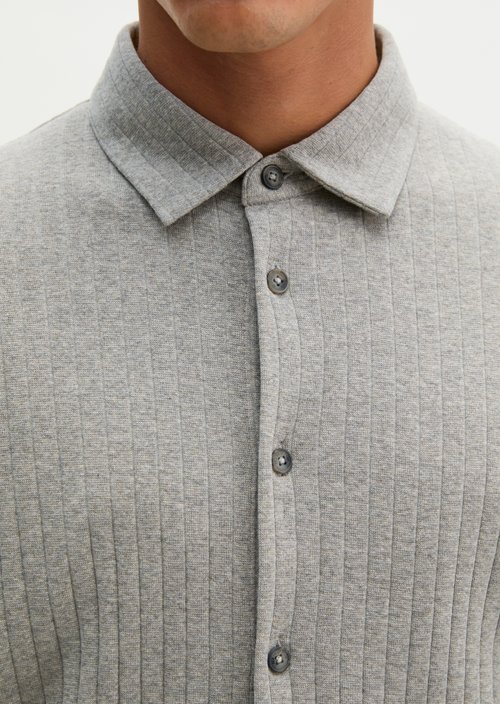 Regular-Fit Jersey Shirt — Medium Brown Melange