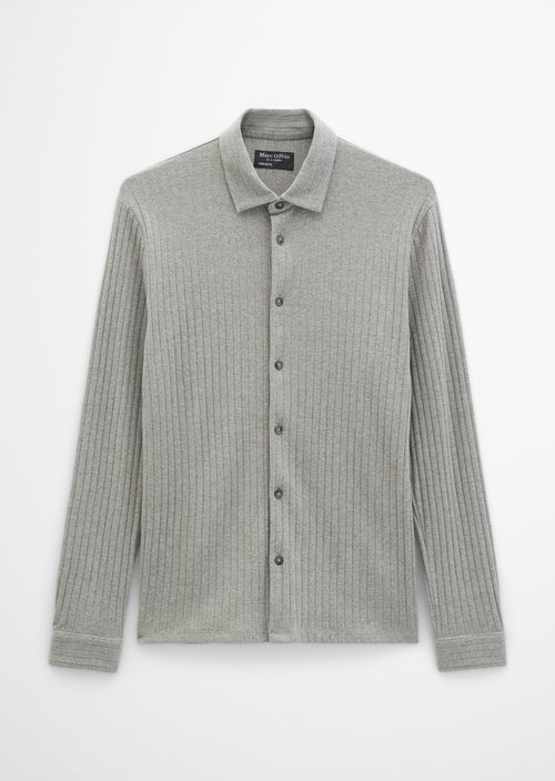Regular-Fit Jersey Shirt — Medium Brown Melange