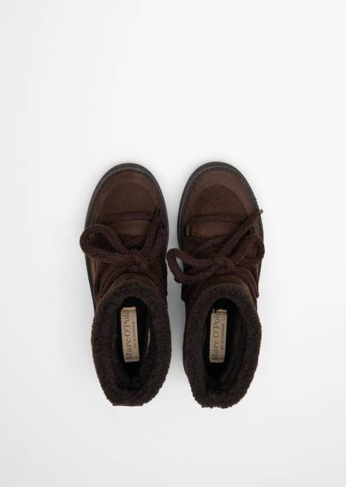 Pia Winter Boots Burnt Coffee in top view