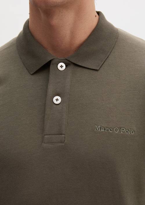Poloshirt regular Dusty Olive in Detailansicht