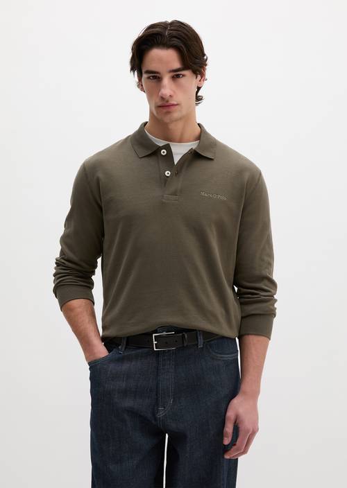Poloshirt regular Dusty Olive in Frontalansicht