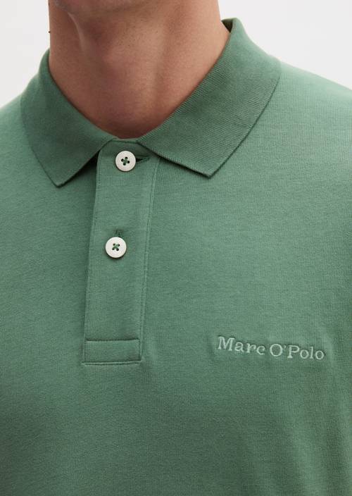Poloshirt regular Green Bamboo in Detailansicht