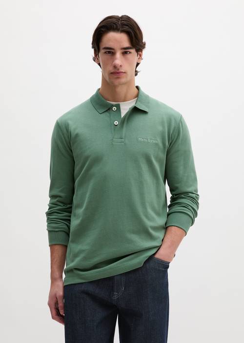 Poloshirt regular Green Bamboo in Frontalansicht