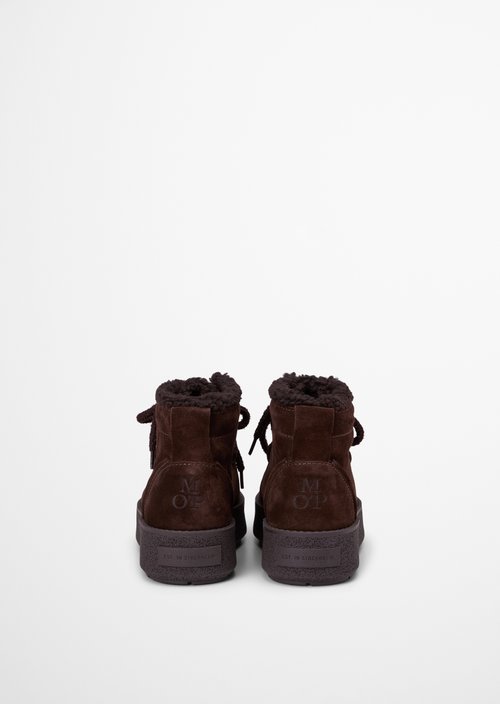 Ankle-high lace-up shoes, Model Pia — Burnt Coffee
