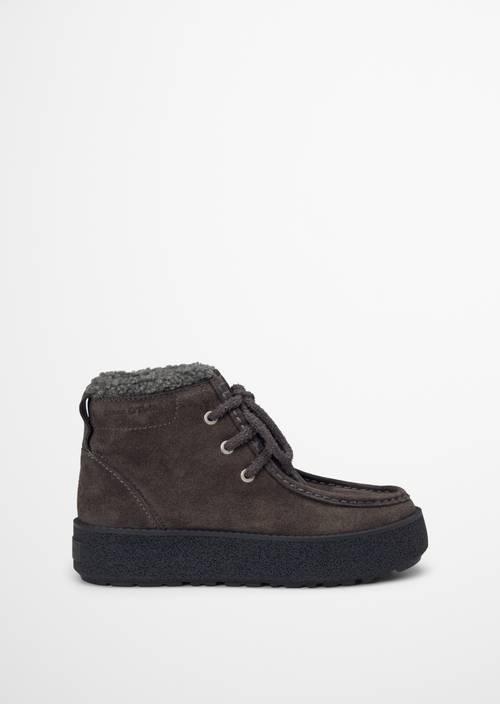 Ankle-high lace-up shoes, Model Pia Dark Graphite right shoe outer view