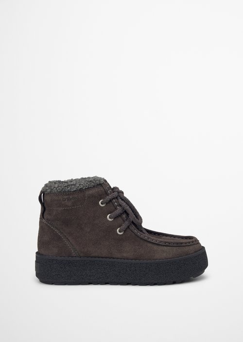 Ankle-high lace-up shoes, Model Pia — Dark Graphite