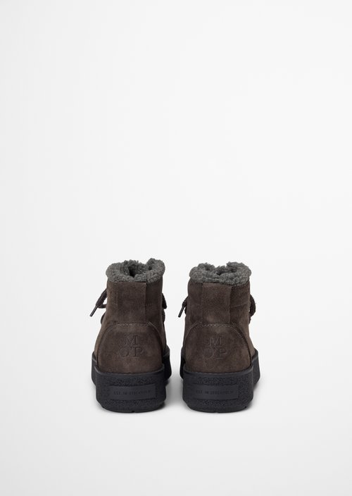 Ankle-high lace-up shoes, Model Pia — Dark Graphite