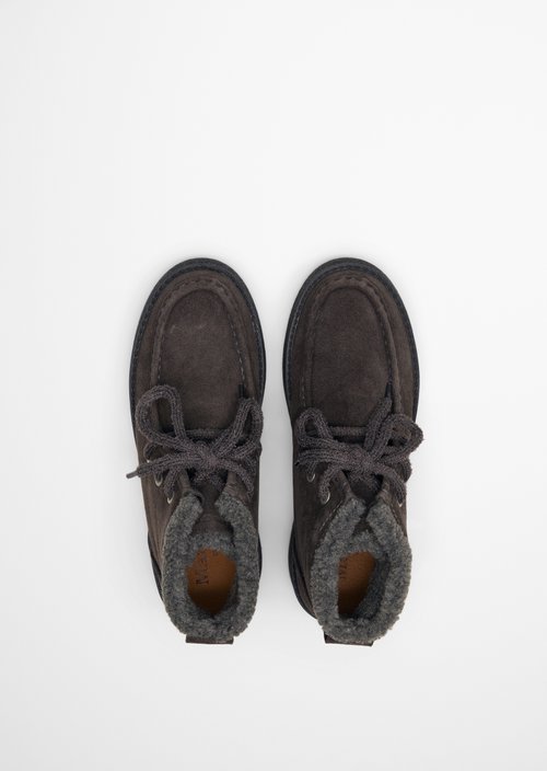 Ankle-high lace-up shoes, Model Pia — Dark Graphite
