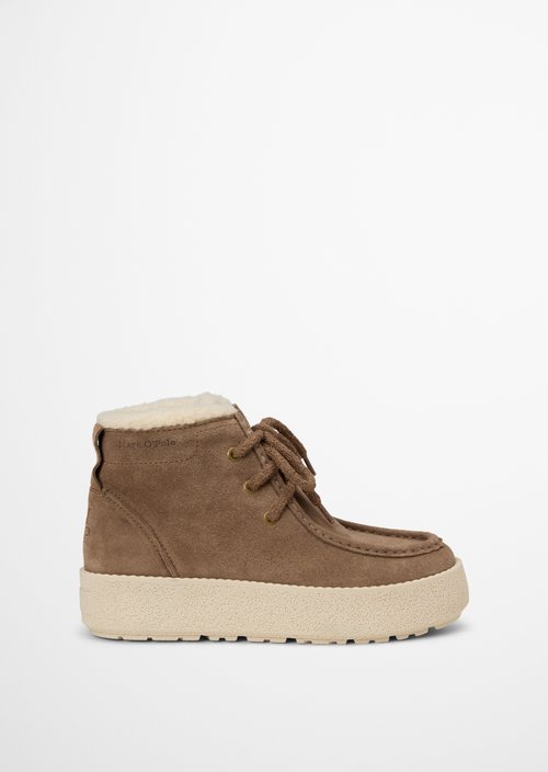 Ankle-high lace-up shoes, Model Pia — Faded Brown