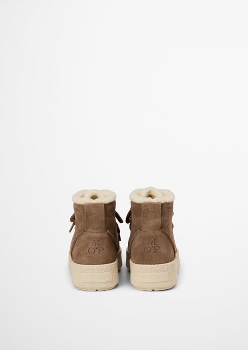 Ankle-high lace-up shoes, Model Pia — Faded Brown
