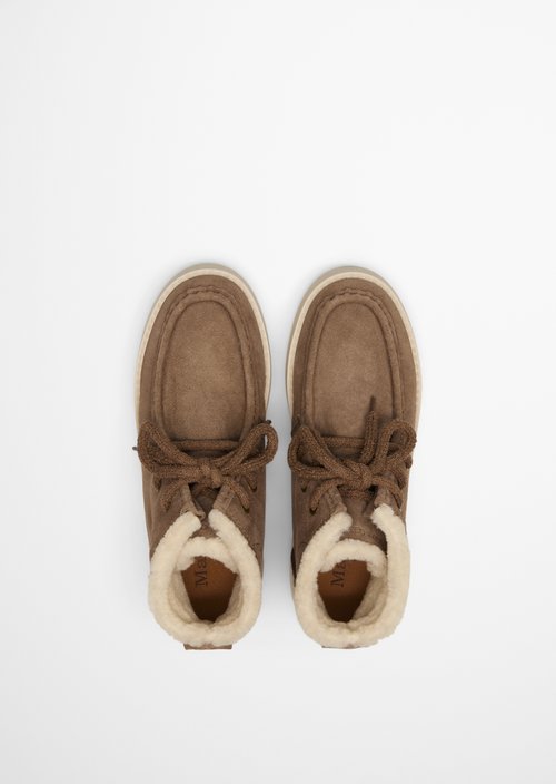 Ankle-high lace-up shoes, Model Pia — Faded Brown