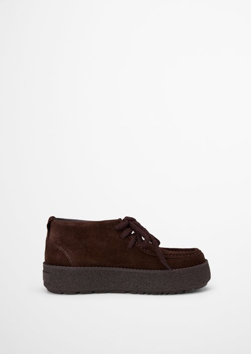 Model Pia Lace-Up Shoes — Burnt Coffee
