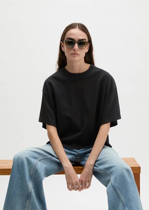 T-shirt relaxed Black en vue de face