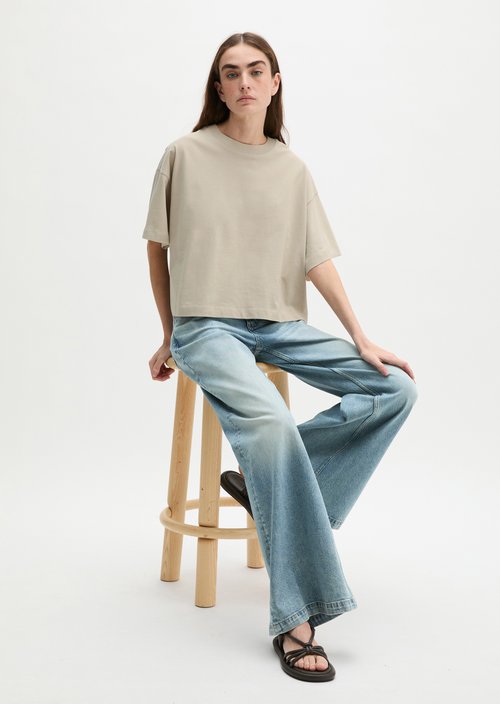 Relaxed T-shirt — Linen Beige