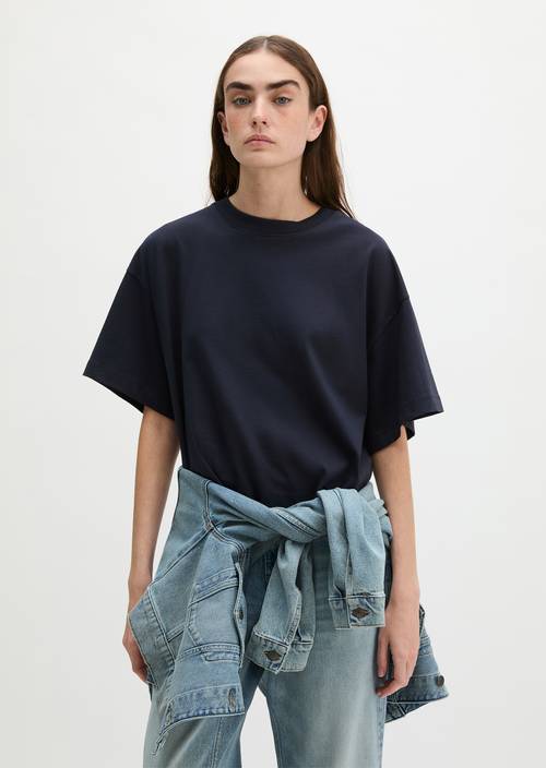 T-shirt relaxed Dark Navy en vue de face