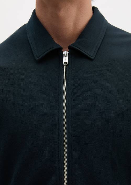 Veste sweat à fermeture éclair, coupe régulière Dark Navy en vue détaillée