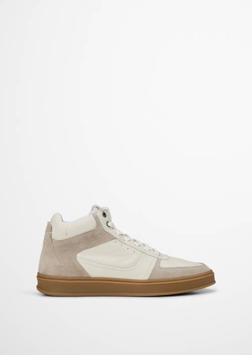 Baskets montantes modèle Enrique White vue extérieure de la chaussure droite