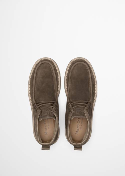Veterschoen model Jack Dark Taupe in bovenaanzicht
