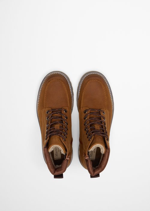 Jack Lace-Up Boots — Cognac