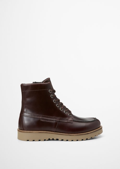 Jack Lace-Up Boots — Dark Cognac