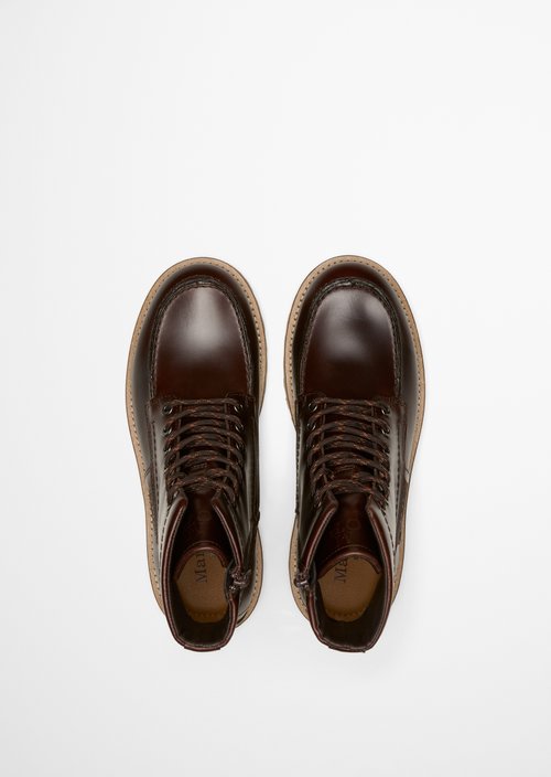 Jack Lace-Up Boots — Dark Cognac