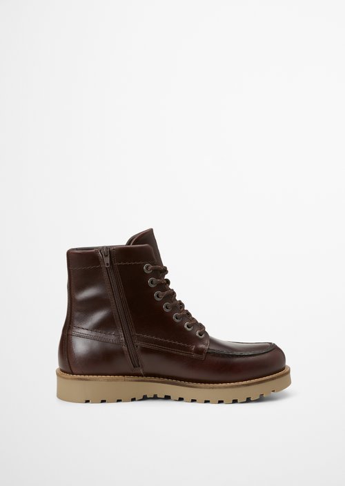 Jack Lace-Up Boots — Dark Cognac