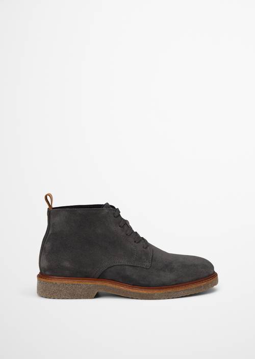 Bottes à lacets, modèle Linus Dark Graphite vue extérieure de la chaussure droite