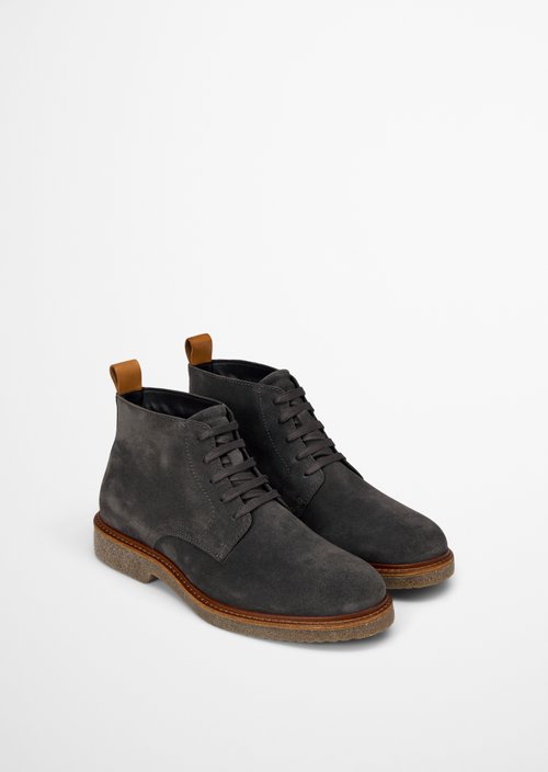 Linus Lace-Up Boots — Dark Graphite