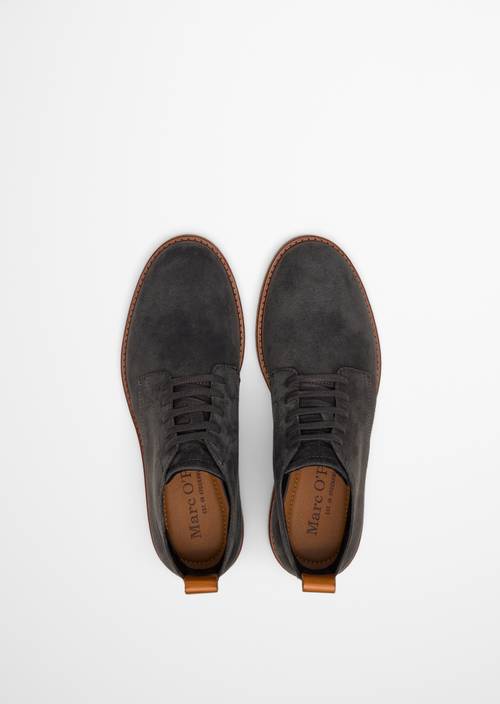 Bottes à lacets, modèle Linus Dark Graphite en vue de dessus