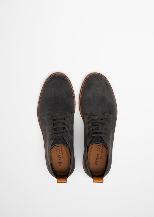 Linus Lace-Up Boots — Dark Graphite