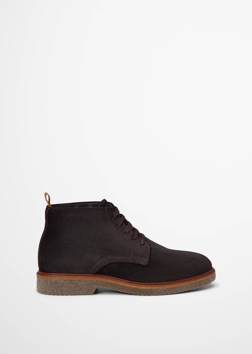 Bottes à lacets, modèle Linus Coffee Brown vue extérieure de la chaussure droite
