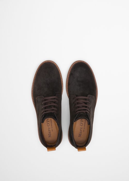 Linus Lace-Up Boots — Coffee Brown