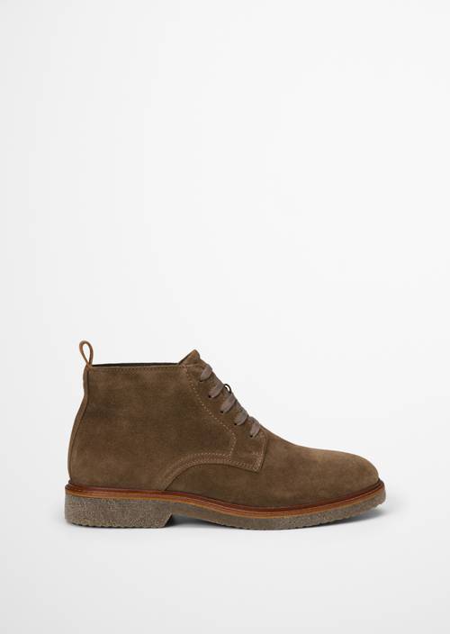 Bottes à lacets, modèle Linus Dark Taupe vue extérieure de la chaussure droite