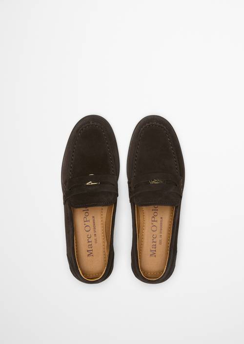 Penny-Loafer Model Fiona Burnt Coffee in Ansicht von oben