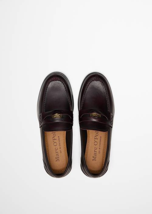 Fiona Penny Loafer Black Cherry in top view